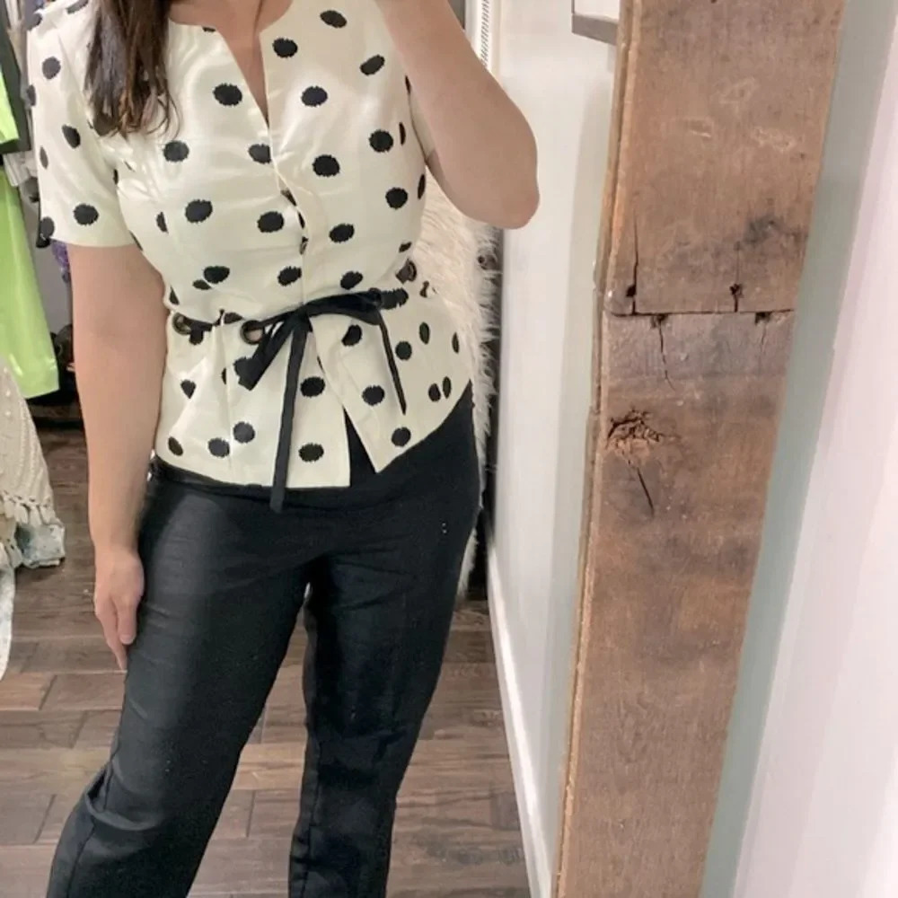 KS collection polka dot pant suit size 10